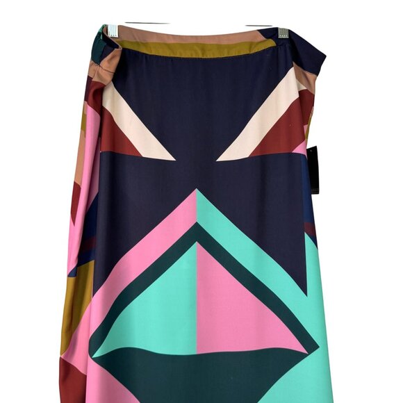 Eloquii Studio Womens Size 18 Geometric Multicolor Maxi Skirt NEW - Picture 2 of 6